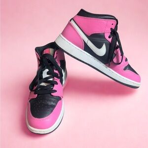 Nike | Air Jordan 1 Mid “Pinksicle” | Size 6Y / 7.5W | Pink, Black, White